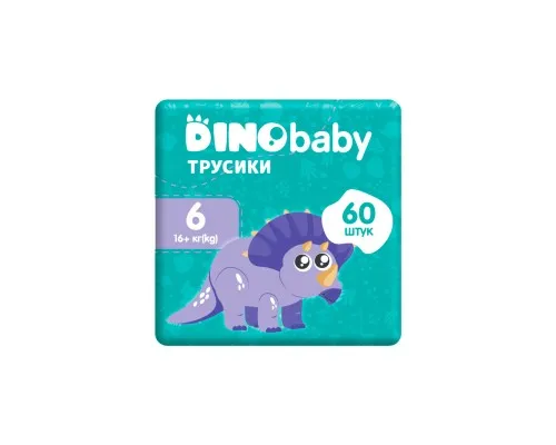 Подгузники Dino Baby Размер 6 (16+ кг) (2 пачки по 30 шт) 60 шт (2000998939595)