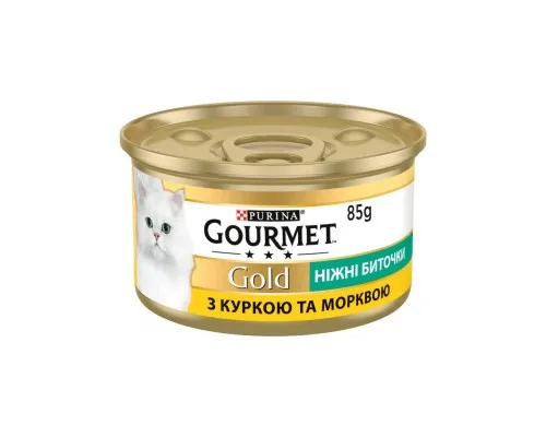 Влажный корм для кошек Purina Gourmet Gold. Нежные биточки с курицей и морковью 85 г (7613035442207)