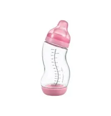 Пляшечка для годування Difrax S-bottle Wide антиколікова, силікон, 310 мл (737FE Pink)