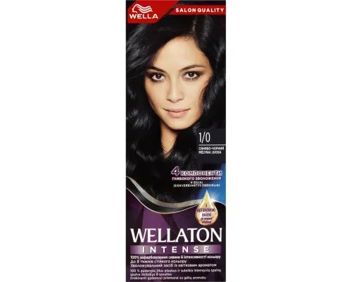 Фарба для волосся Wellaton 1/0 Синяво-чорний 110 мл (4064666085654)