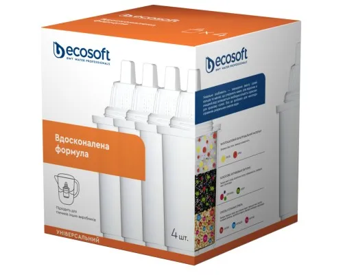 Картридж для фільтра глечика Ecosoft К-т Картриджів для глечиків універсальний (3+1 ш (4820056801071)