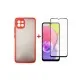 Чехол для мобильного телефона Dengos Kit for Samsung Galaxy A03 case + glass (Red) (DG-KM-23)