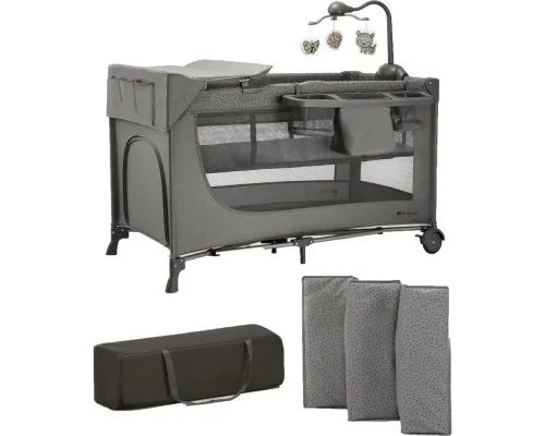 Детский манеж Kinderkraft с пеленатором Joy 2 Dark Grey (5902533925155)