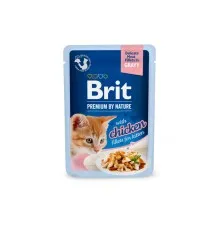 Вологий корм для кішок Brit Premium Delicate Fillets in Gravy Chicken for Kitten (8595602570652)