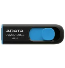 USB флеш накопитель ADATA 128GB UV128 Black/Blue USB 3.1 (AUV128-128G-RBE)