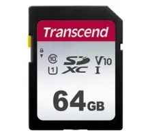 Карта пам'яті Transcend 64GB SDXC class 10 UHS-I U3 V10 (TS64GSDC300S)