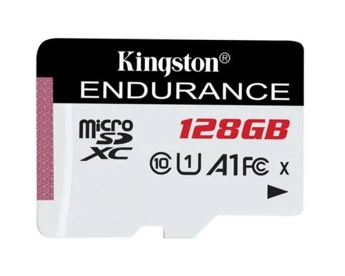 Карта памяті Kingston 128GB microSDXC class 10 UHS-I U1 A1 High Endurance (SDCE/128GB)