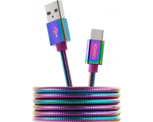 Дата кабель USB 2.0 AM to Type-C 1.2m Rainbow Canyon (CNS-USBC7RW)