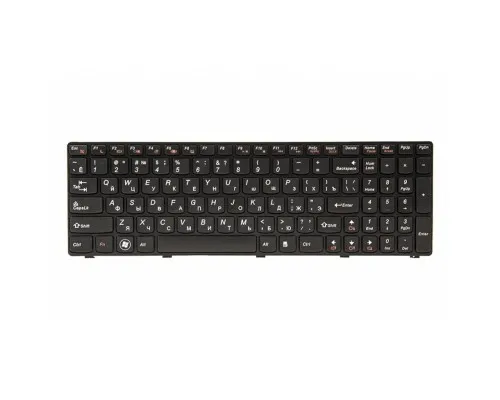 Клавиатура ноутбука PowerPlant Lenovo G580, N580 черный, черный фрейм (KB311071)