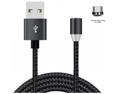 Дата кабель USB 2.0 AM to Type-C 1.2m Magneto black XoKo (SC-355a MGNT-BK)
