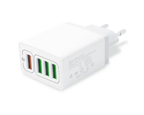 Зарядное устройство XoKo QC-405 4 USB 6.2A White (QC-405-WH)