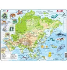 Пазл Larsen рамка-вкладыш Карта Азии - животный мир (A30-UA)