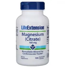 Мінерали Life Extension Цитрат Магнію, Magnesium (Citrate), 160 мг, 100 капсул (LEX-16821)