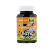 Витамин Natures Plus Витамин С для Детей без Сахара, Вкус Апельсина, Animal Parad (NAP-29922)