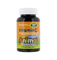 Витамин Natures Plus Витамин С для Детей без Сахара, Вкус Апельсина, Animal Parad (NAP-29922)