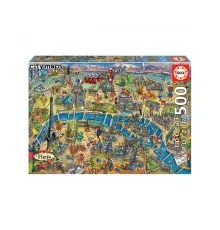 Пазл Educa Карта Парижа 500 элементов (6336990)