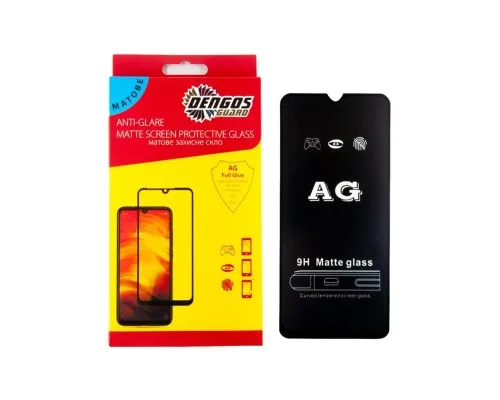 Скло захисне Dengos Full Glue Matte для Samsung Galaxy A03s (black) (TGFG-MATT-39)