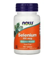 Минералы Now Foods Селен, Selenium, 100 мкг, 100 таблеток (NOW-01480)
