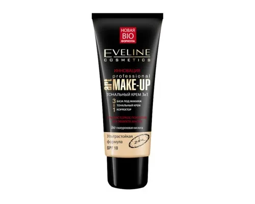 Тональний крем Eveline Cosmetics Art Professional Make-Up 3в1 Слонова кістка 30 мл (5901761993783)