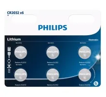 Батарейка Philips CR 2032 Lithium 3V * 6 (CR2032P6/01B)