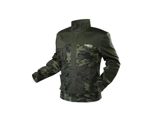 Куртка рабочая Neo Tools CAMO, размер M(50), 255 г/м2, высокий воротник, карманы на м (81-211-M)