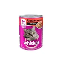 Консервы для кошек Whiskas с говядиной в соусе 400 г (5900951020902)