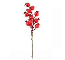 Декоративная ветвь YES! Fun с красными ягодами граната, 18 см (973525)