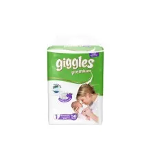 Подгузники Giggles Premium Newborn 2-5 кг 56 шт. (8680131201624)