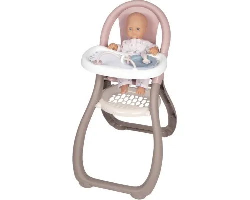 Ігровий набір Smoby Toys Стільчик для годування Baby Nurse Сірий-рожевий (220370)