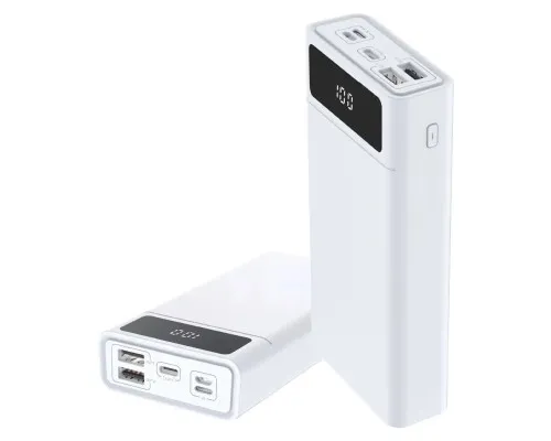Батарея универсальная Blow 40000mAh, PD/20W, QC/3.0, inp:Micro-USB/USB-C, out:USB-A*2/USB-C, white (PB40AW)