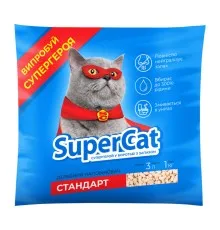Наповнювач для туалету Super Cat Стандарт Деревний вбирний 1кг (3л) (3546)
