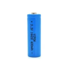 Акумулятор 14430 LiFePO4 (size 3/4AA), 400mAh, 3.2V, TipTop, blue Vipow (IFR14430-400mAhTT / 25540)
