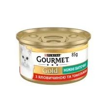 Влажный корм для кошек Purina Gourmet Gold. Нежные биточки с говядиной и томатами 85 г (7613035442474)