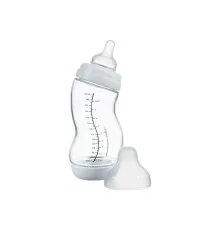 Пляшечка для годування Difrax S-bottle Wide антиколікова, силікон, 310 мл (737FE White)