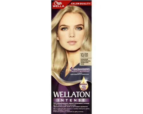 Фарба для волосся Wellaton 10/81 Ультрасвітлий попелястий блонд 110 мл (4064666085661)