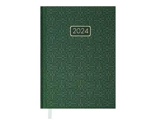 Еженедельник Buromax датированный 2024 VELVET, А5 зеленый (BM.2163-04)