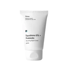 Крем для обличчя Sane Squalane 6% + Prebiotic Nourishing Night Cream pH 6.0 Нічний з пребіотиком і скваланом 40 мл (4820266830373)