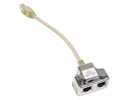 Розгалужувач витої пари, UTP, cat.5e, 1*Male/RJ45-2*Femail/RJ45 Hypernet (YT4-U2-U2)