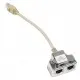 Розгалужувач витої пари, UTP, cat.5e, 1*Male/RJ45-2*Femail/RJ45 Hypernet (YT4-U2-U2)