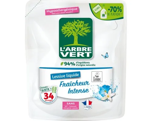 Гель для прання L'Arbre Vert Інтенсивна свіжість запасний блок 1.53 л (3450601046438)