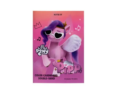 Кольоровий картон Kite А4 двосторонній My Little Pony 10 аркушів (LP24-255)