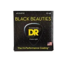 Струни для гітари DR Strings Black Beauties Acoustic - Extra Light (10-48) (BKA-10)
