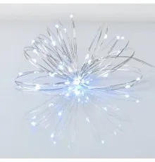 Гірлянда YES! Fun Нитка на мідному дроті 40 LED Холодно-біла 4 м Статична на Батарейках (975028)