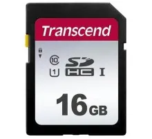 Карта пам'яті Transcend 16GB SDHC class 10 UHS-I U1 (TS16GSDC300S)