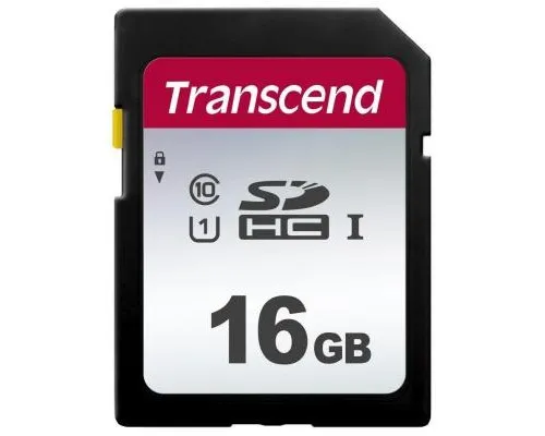 Карта памяті Transcend 16GB SDHC class 10 UHS-I U1 (TS16GSDC300S)