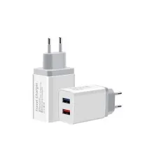 Зарядний пристрій XoKo WC-210 2.4A USB White (WC-210-WH) (WC-210-WH)