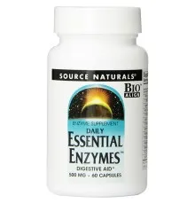 Вітамін Source Naturals Ефірні Ензими 500мг, 60 гелевих капсул (SN1301)