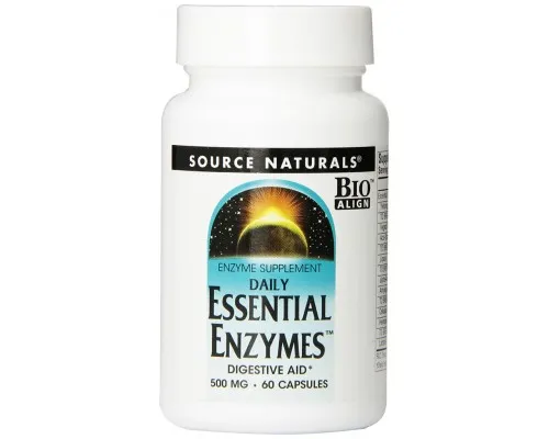 Вітамін Source Naturals Ефірні Ензими 500мг, 60 гелевих капсул (SN1301)