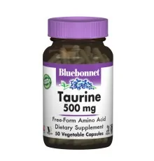 Амінокислота Bluebonnet Nutrition Таурин 500 мг, 50 гелевих капсул (BLB0084)