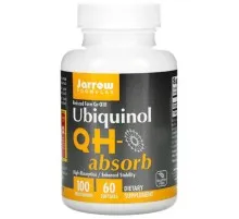 Вітамін Jarrow Formulas Убіхінол QH-Absorb, 100 мг, Ubiquinol, QH-Absorb, 60 гелевих (JRW-06019)